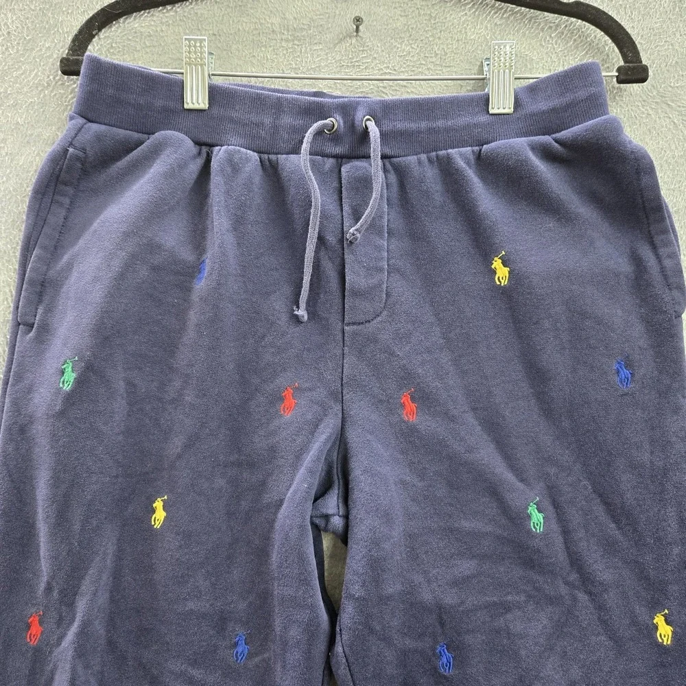 Polo Ralph Lauren Boy Pants XL‎ (18-20) Navy Pony AOP Embroidery Sweatpants